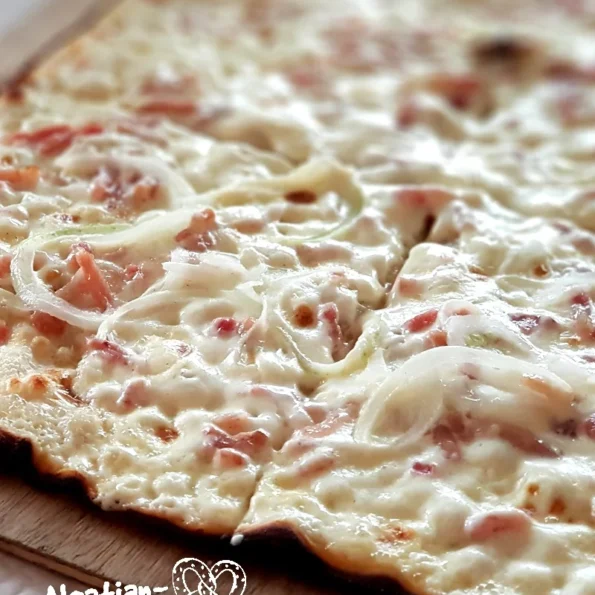 Alsatian tarte flambée